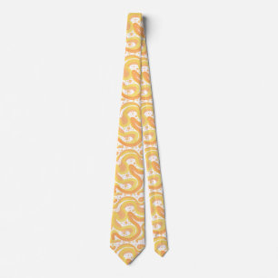 Corbata Tornillos naranjas Y Amarillos Con Puntos
