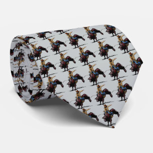 Corbata Toro de rodeo occidental montando en Necktie