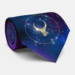 Corbata Toro galaxy, símbolo purpurina de lujo oro de vaca