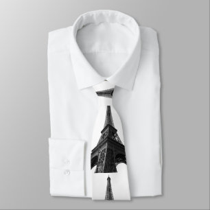 Corbata Torre Eiffel Blanca y Negra Viaje Europeo de París
