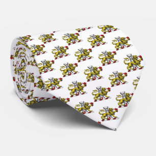 Corbata Torre León Fleur de Lis Escudo Emblem C