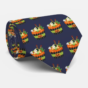 Corbata Torta de Halloween dulce y espeluznante con un gra