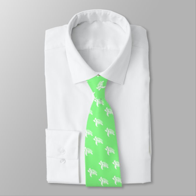 Corbata Tortugas en verde de mar (Atado)