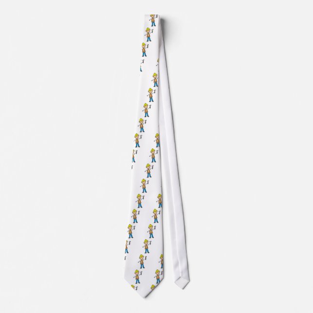 Corbata Trabajador de la construcción con martillo (Anverso)