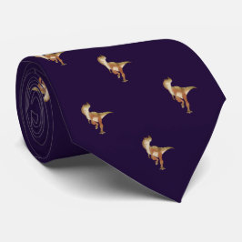 Corbata Trabajo del patrón de dinosaurio púrpura, hombres 