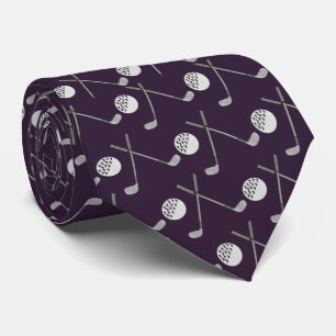 Corbata Trabajo, graduación, cumpleaños de Purple Golf Lov
