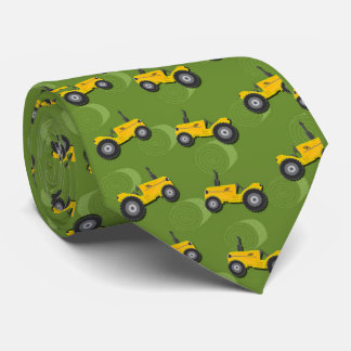 Corbata Tractor de granjas amarillas masculinas