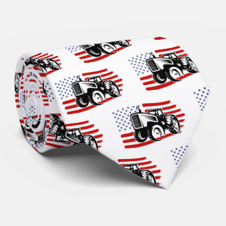 Corbata Tractor de granjas de bandera estadounidense para