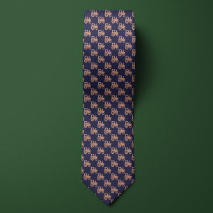 Corbata Tractor de granjeros de oro azul y Rosa