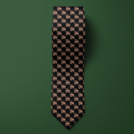 Corbata Tractor de granjeros de oro negro y Rosa