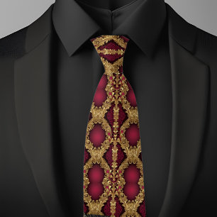 Corbata tradicional de oro y rubí