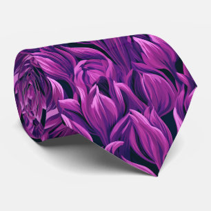 Corbata Traje de hombre con estampado de tulipán para boda