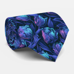 Corbata Traje de hombre con estampado de tulipán para boda