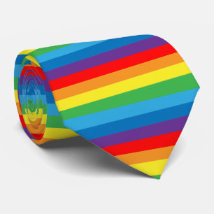 Corbata Trama LGBTQ de franjas arcoiris