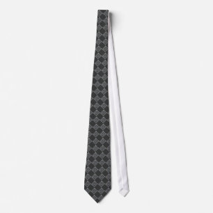 Corbata Trazado de patrón de diamante gris
