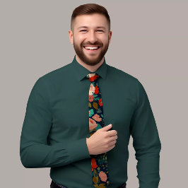 Corbata Trazo de patrón de diseño floral