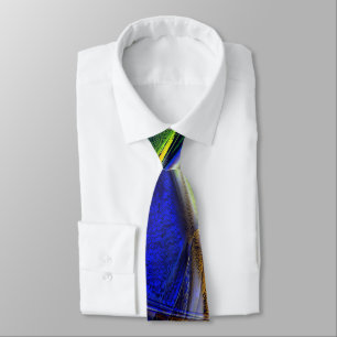 Corbata Trazos curvos sobre corteza de color sorprendente 