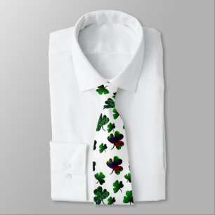 Corbata Trébol de Arcoíris Radiante
