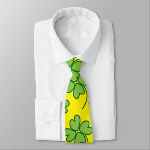 Corbata Trébol de Cuatro Hojas Verde Irlandés