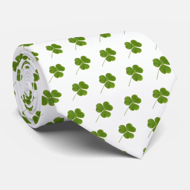 Corbata Trebol del Día de San Patricio (Enrollado)