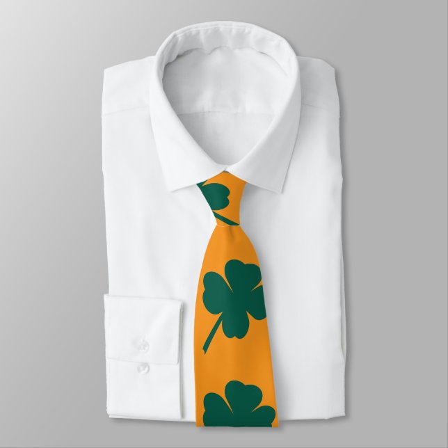 Corbata Trébol moderno día de San Patricio (Atado)