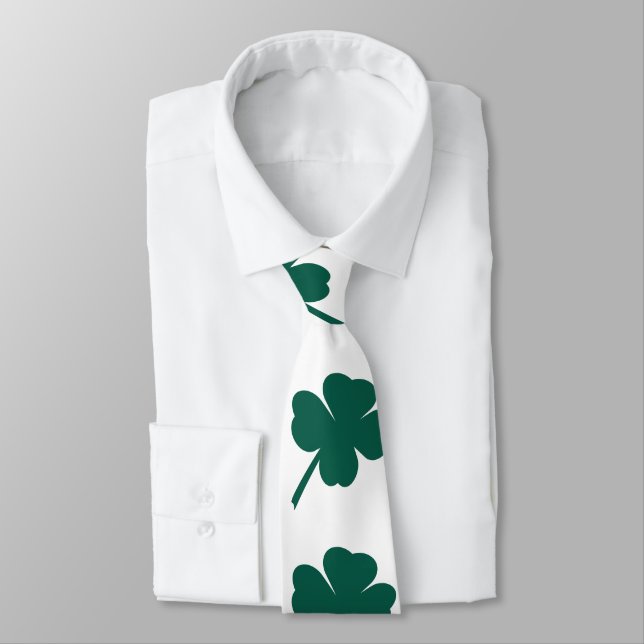 Corbata Trébol moderno día de San Patricio (Atado)