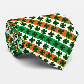 Corbata Trébol Rayas Irlandesas Día de San Patricio