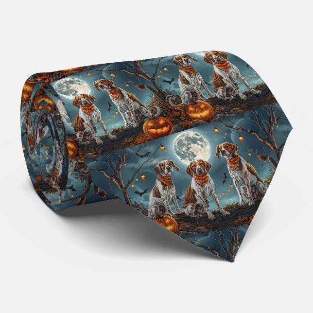 Corbata Treeing Walker Halloween Espeluznante (Enrollado)