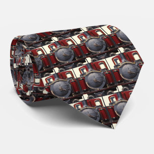 Corbata Tren Azul y Rojo 