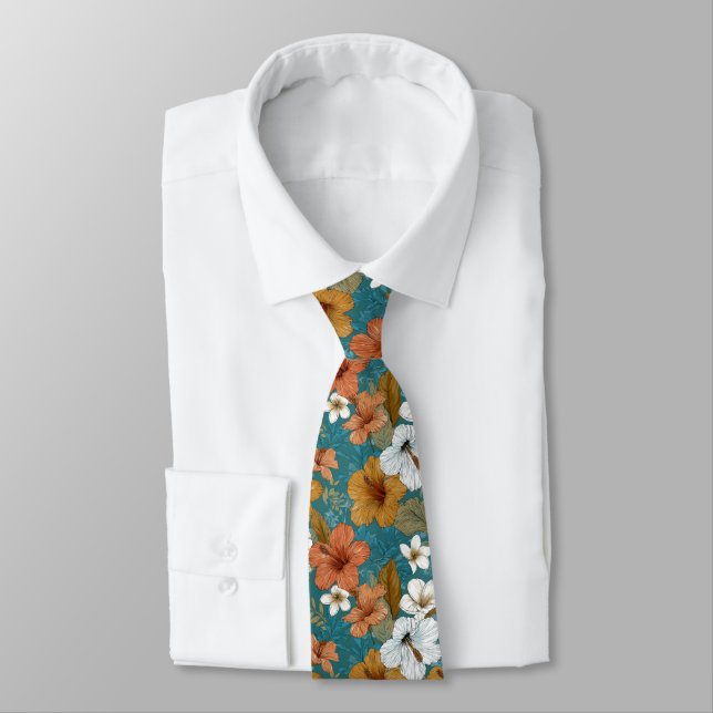 Corbata Trendy Birthday Gifts For Husband Tropical Floral (Atado)