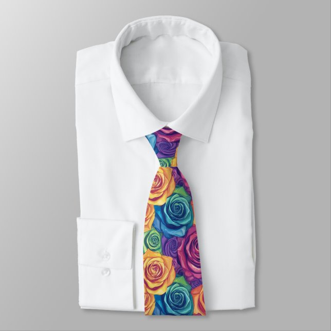 Corbata Trendy Gifts For Father Rose Floral (Atado)