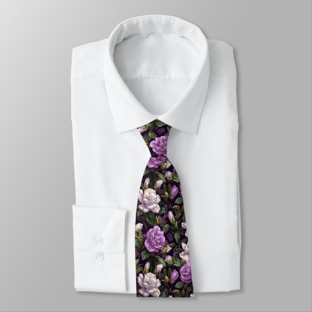 Corbata Trendy Groomsmen Gift Gardenias Flower (Atado)