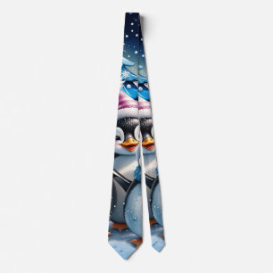 Corbata Tres adorables pingüinos