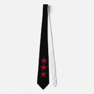 Corbata Tres estrellas rojas