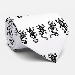 Corbata Tres Lizarras negras Thunder_Cove estilo suroeste