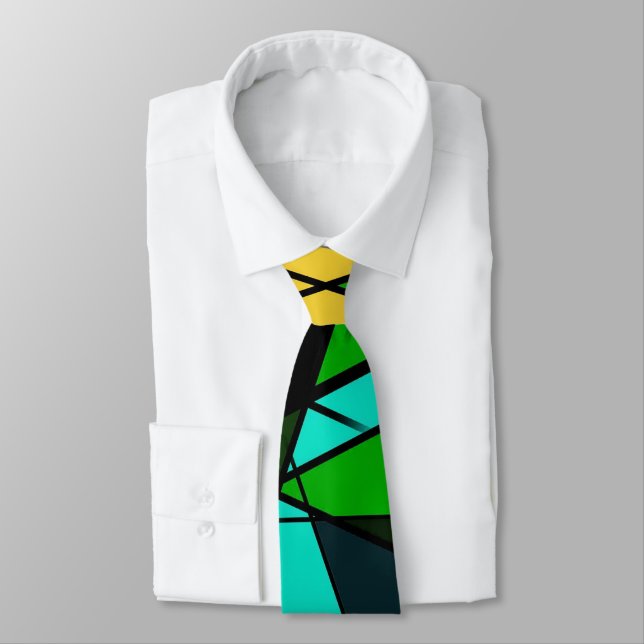 Corbata Triángulo moderno geométrico colorido (Atado)