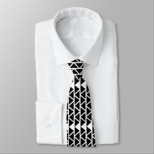 Corbata Triángulos blancos y negros