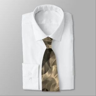 Corbata Triángulos curvos o ondas marrones.