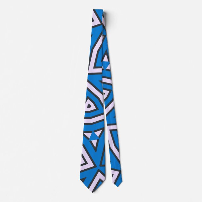 Corbata triángulos en azul (Anverso)