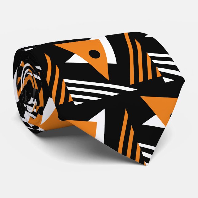 Corbata Triángulos geométricos abstractos modernos (Enrollado)