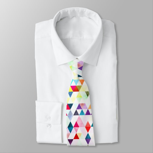 Corbata Triángulos geométricos/ajustables de PixDezines Bo (Atado)