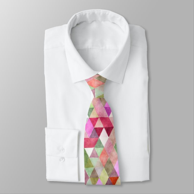 Corbata Triángulos geométricos/ajustables de PixDezines Bo (Atado)