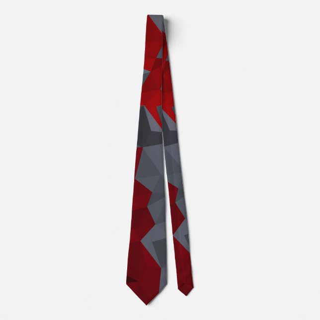 Corbata Triángulos rojos dispuestos al azar. (Anverso)