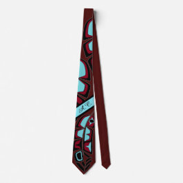 Corbata tribal personalizada de la pluma