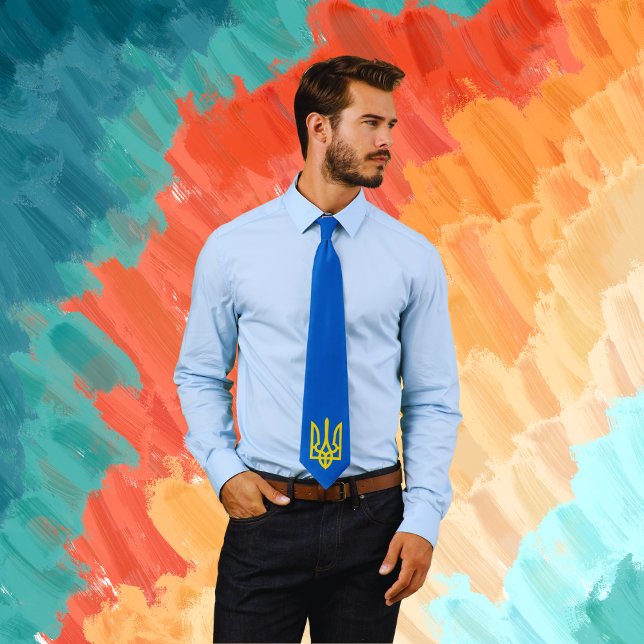 Corbata Tridente de oro de Ucrania azul (Subido por el creador)