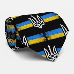 Corbata Tridente de Ucrania - Símbolo de bandera de Ucrani