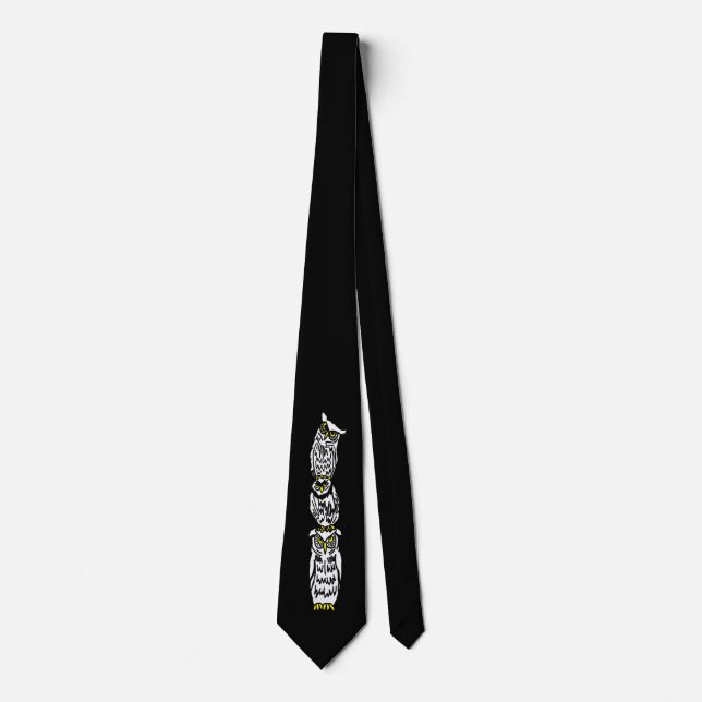Corbata Trío de búhos (Anverso)