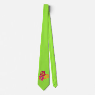 Corbata Trío de Hibiscos Tropicales Bonitos + tu fondo