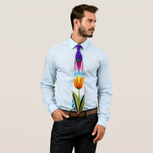 Corbata Trío de tulipanes: Un estallido de belleza en prim