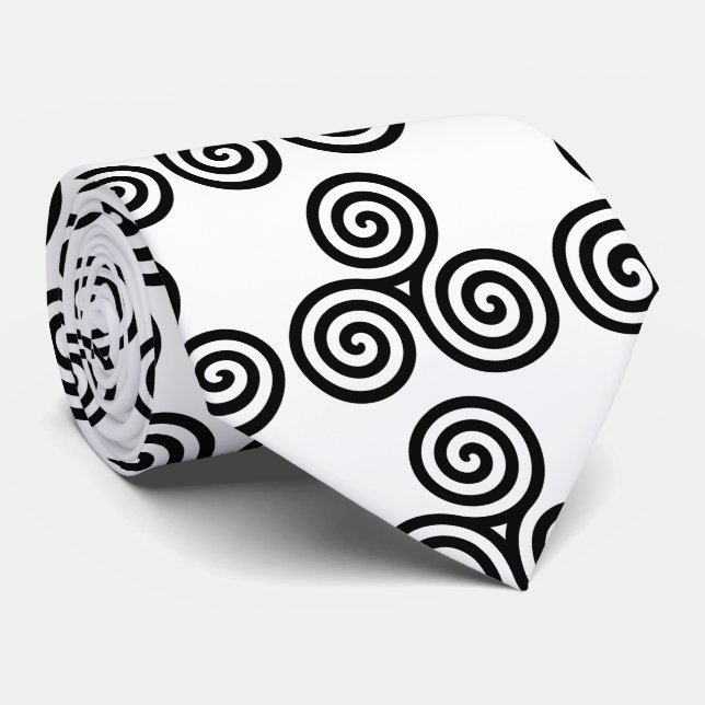 Corbata Triple espiral negra Thunder_Cove (Enrollado)